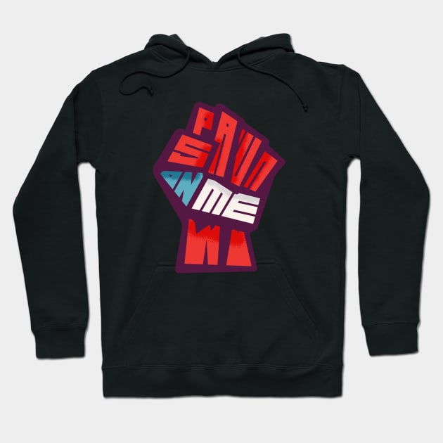 Spawn On Me Black Power (Purple, Blue, Red) Hoodie by Spawn On Me Podcast